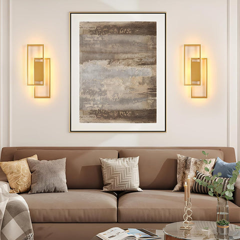 Applique da Parete LED 28W – Linea Dorata Incrociata