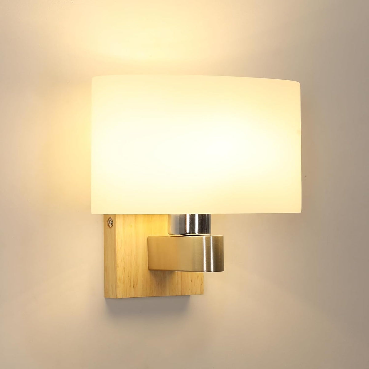 Applique Legno Vetro E27