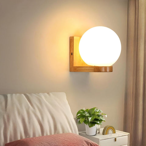 Applique Legno & Vetro – E27 Moderna