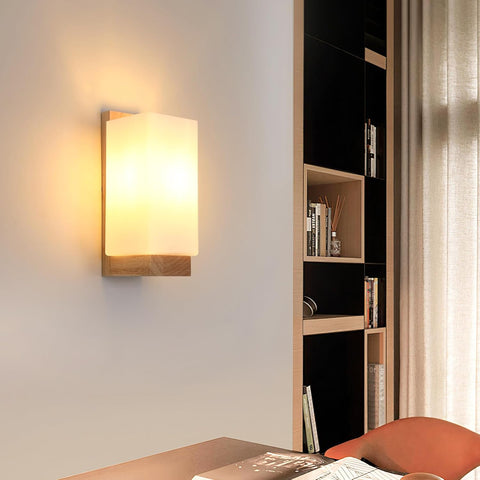 Applique da Parete Moderna in Legno e Vetro