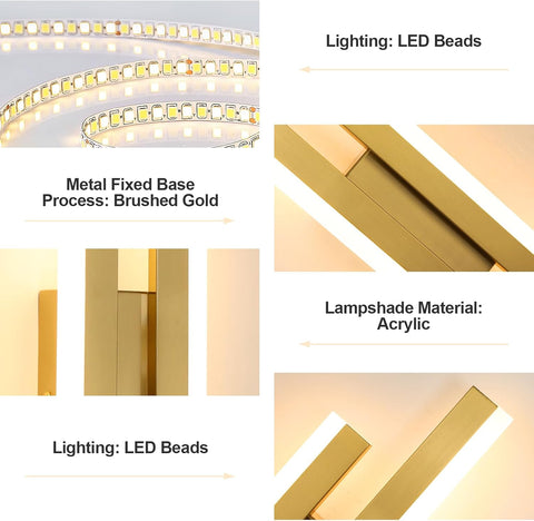 Applique LED Oro Moderna 16W 3 Temperature 1800LM