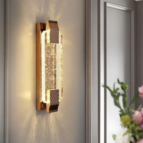 Applique da Parete LED Crystal Gold 12W