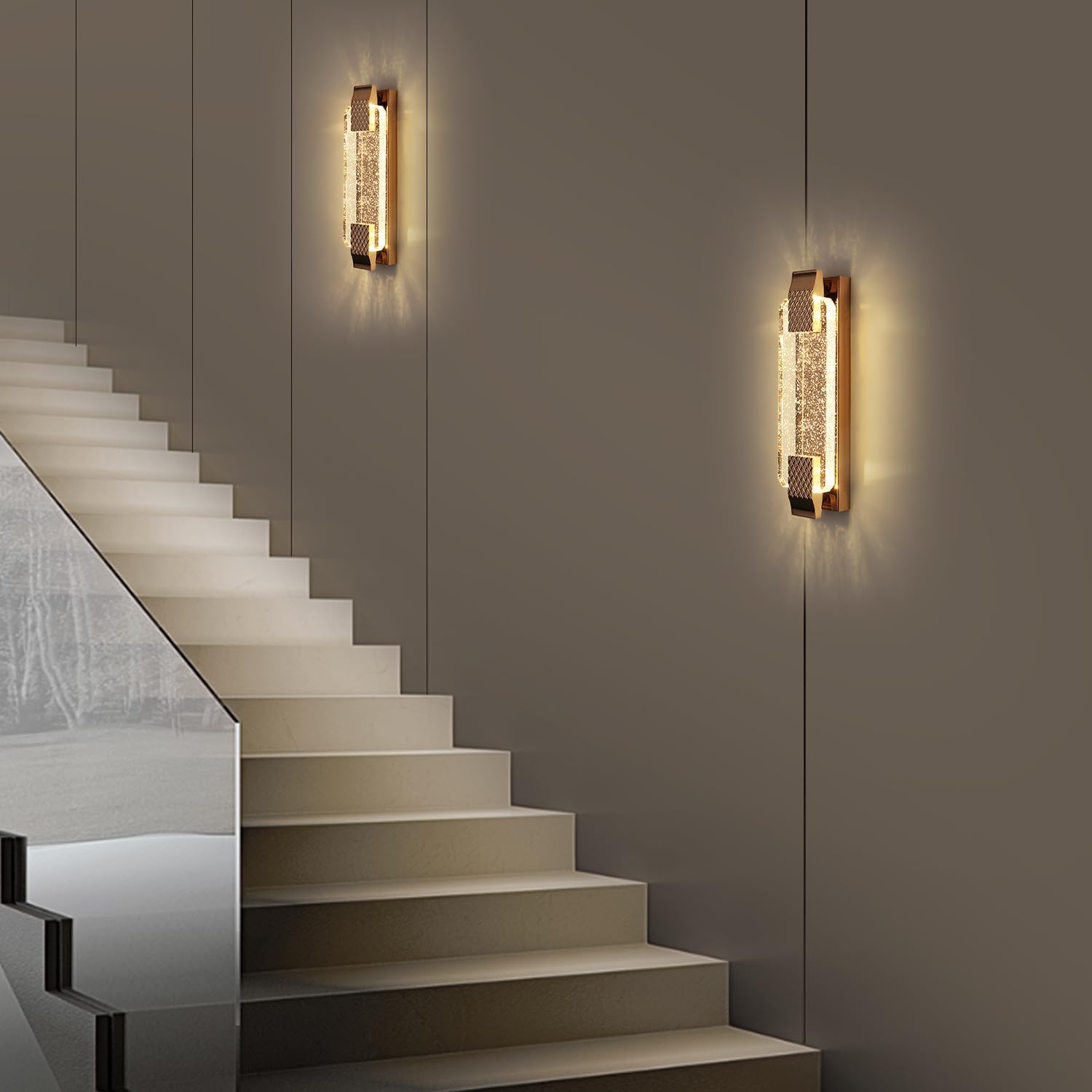 Applique da Parete LED Crystal Gold 12W