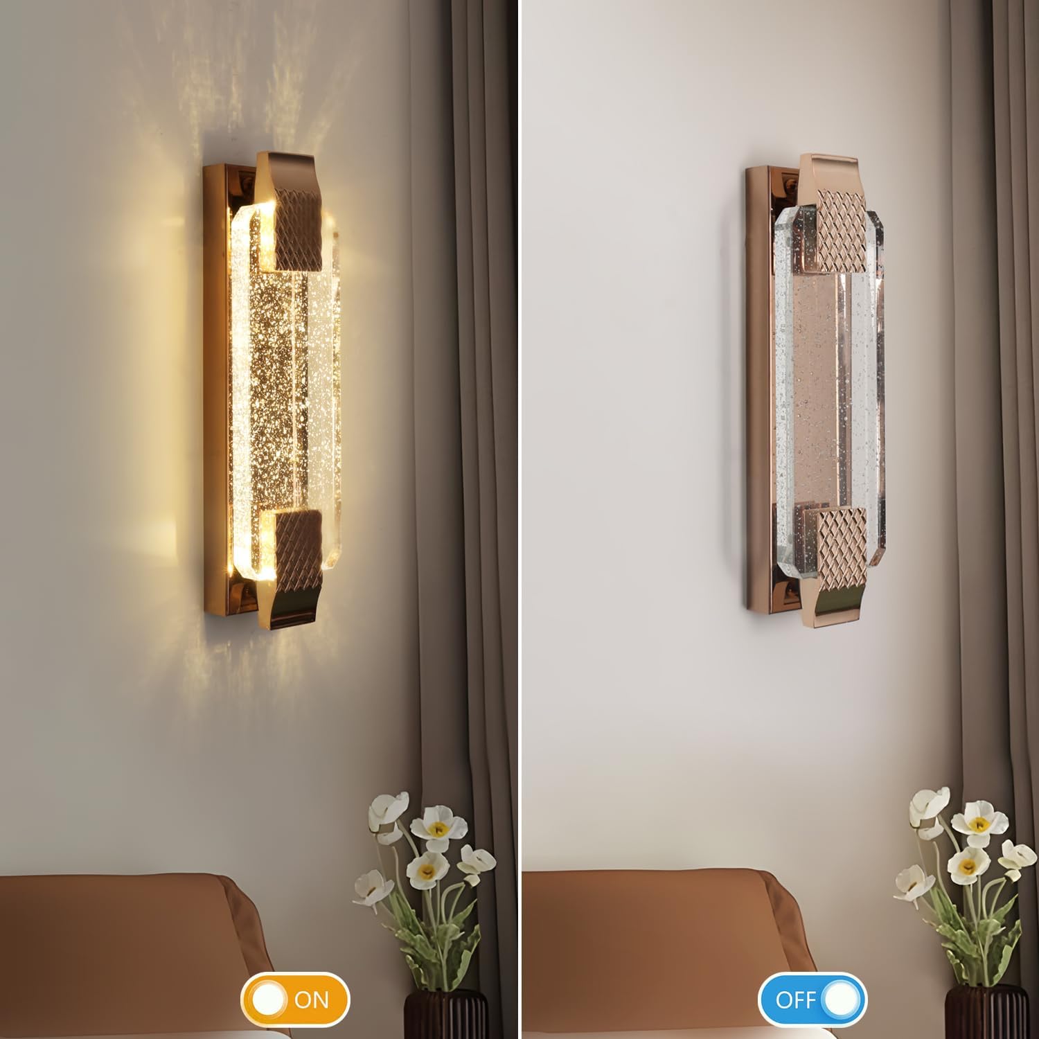 Applique da Parete LED Crystal Gold 12W