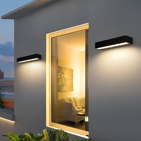 Applique LED da Esterno Moderna 16W Nera IP65 3000K