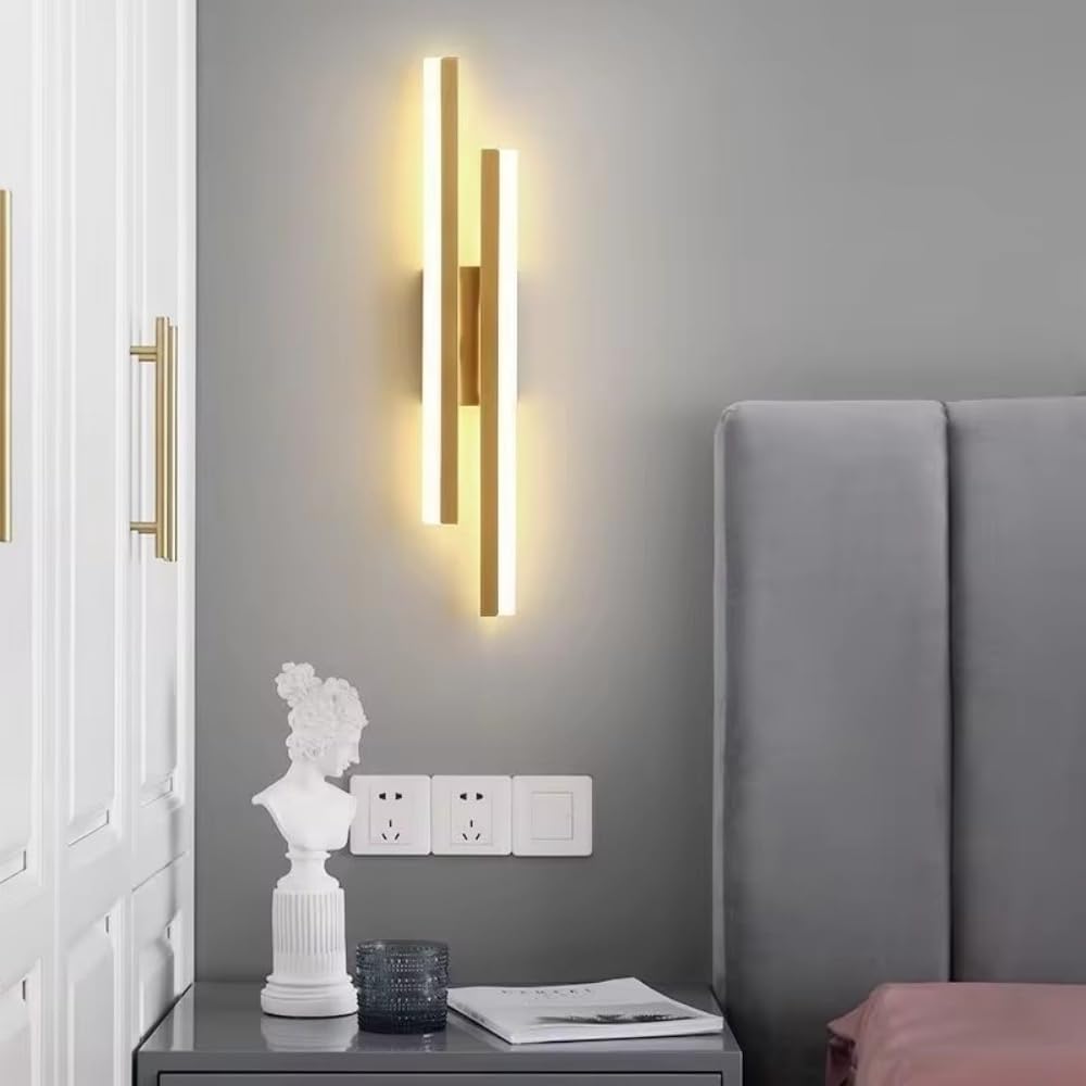 Applique LED Moderna Dorata – Design Lineare
