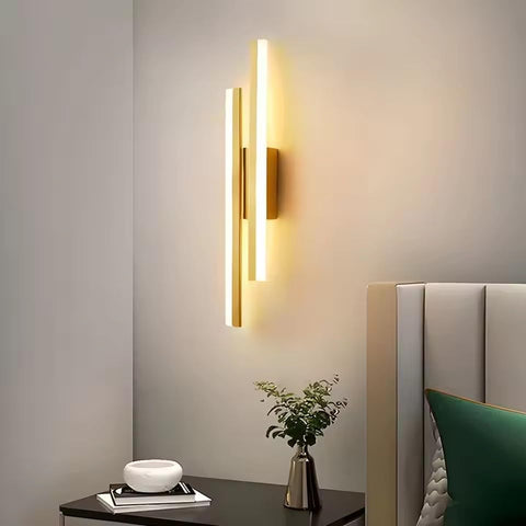 Applique LED Moderna Dorata – Design Lineare