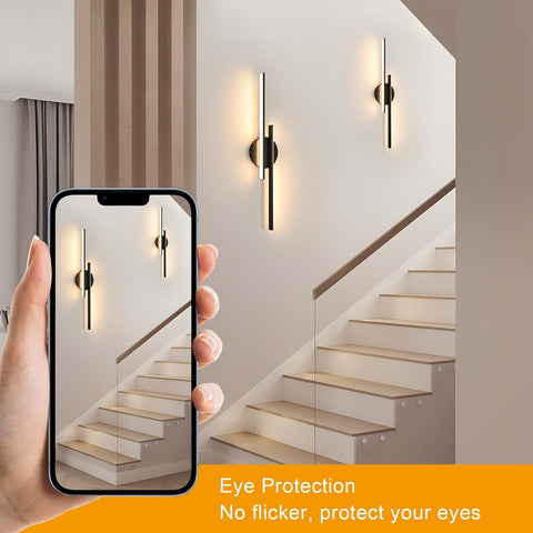 Applique da Parete LED Moderna Nera 24W