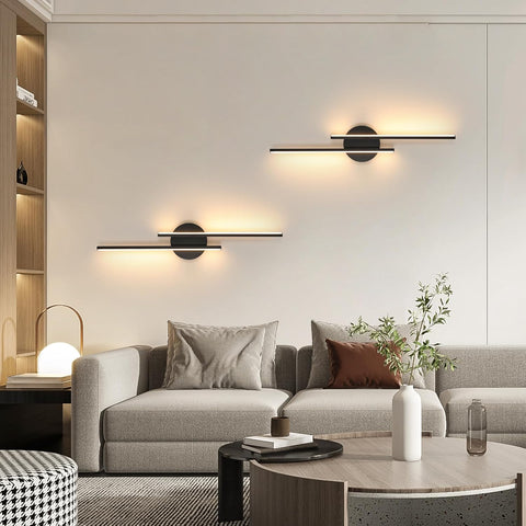 Applique da Parete LED Moderna Nera 24W