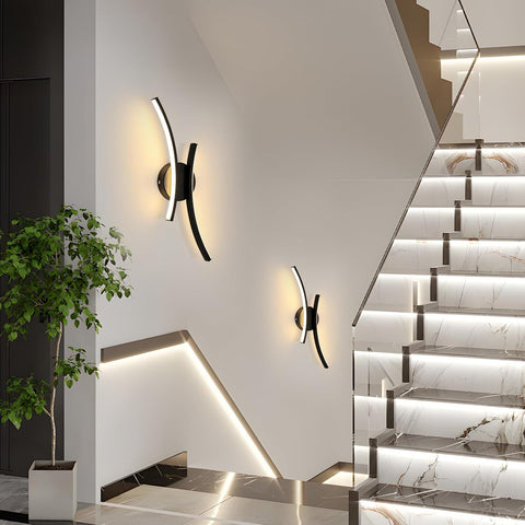 Applique a LED moderna 20W 2250LM nera