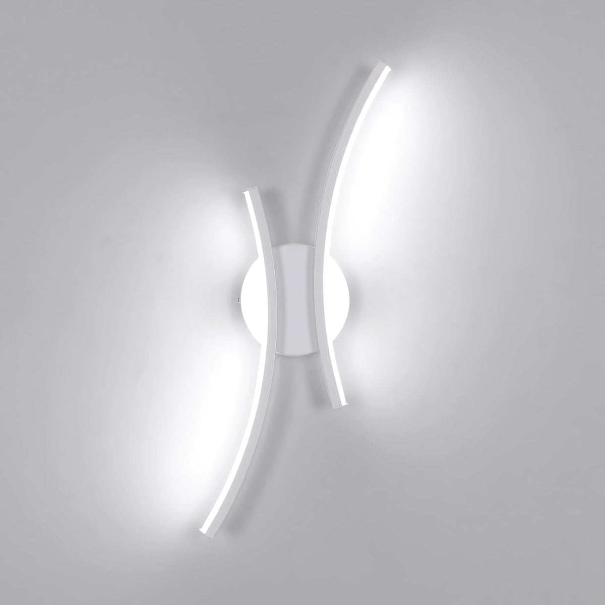 Applique LED da parete curva moderna 20W | Bianco freddo 6500K