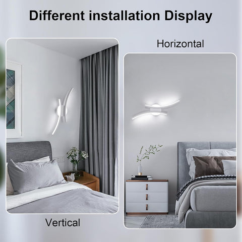 Applique LED da parete curva moderna 20W | Bianco freddo 6500K