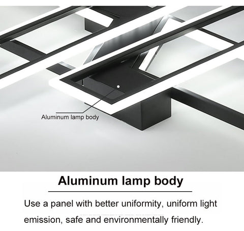 Moderna plafoniera a LED, luce bianca fredda 6000K, per soggiorno, camera da letto, cucina, casa, 72W