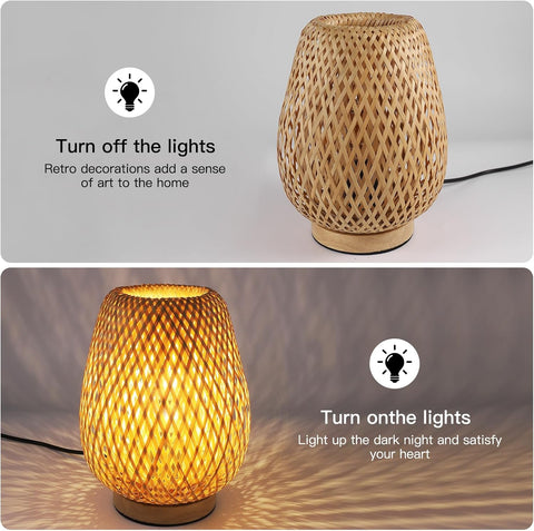 Lampada da Tavolo in Bambù E27