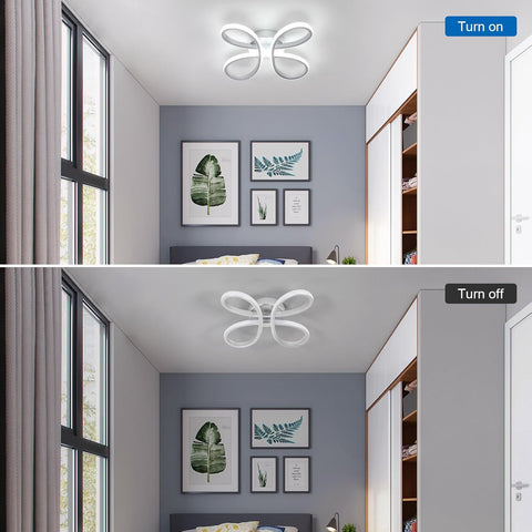 Plafoniera LED 30W Stile Fiore Argento