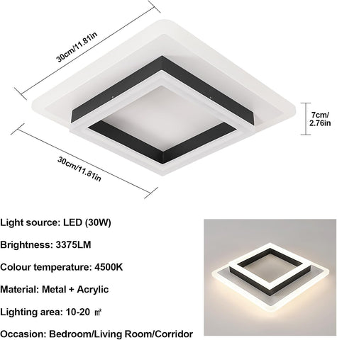 Plafoniera LED Quadrata 4500K