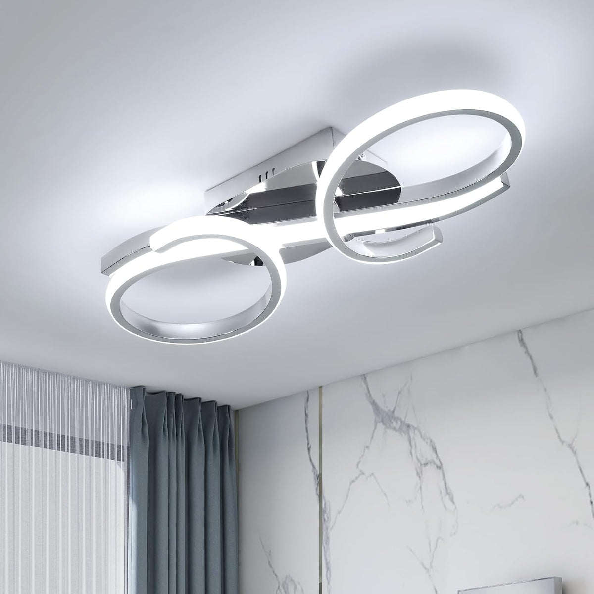 Lampada da Soffitto LED Moderna a Doppio Anello
