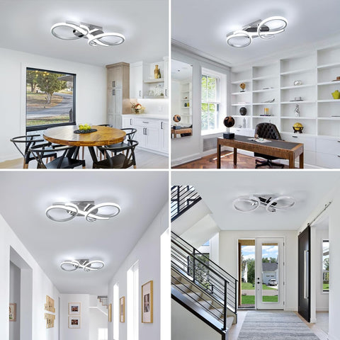 Lampada da Soffitto LED Moderna a Doppio Anello