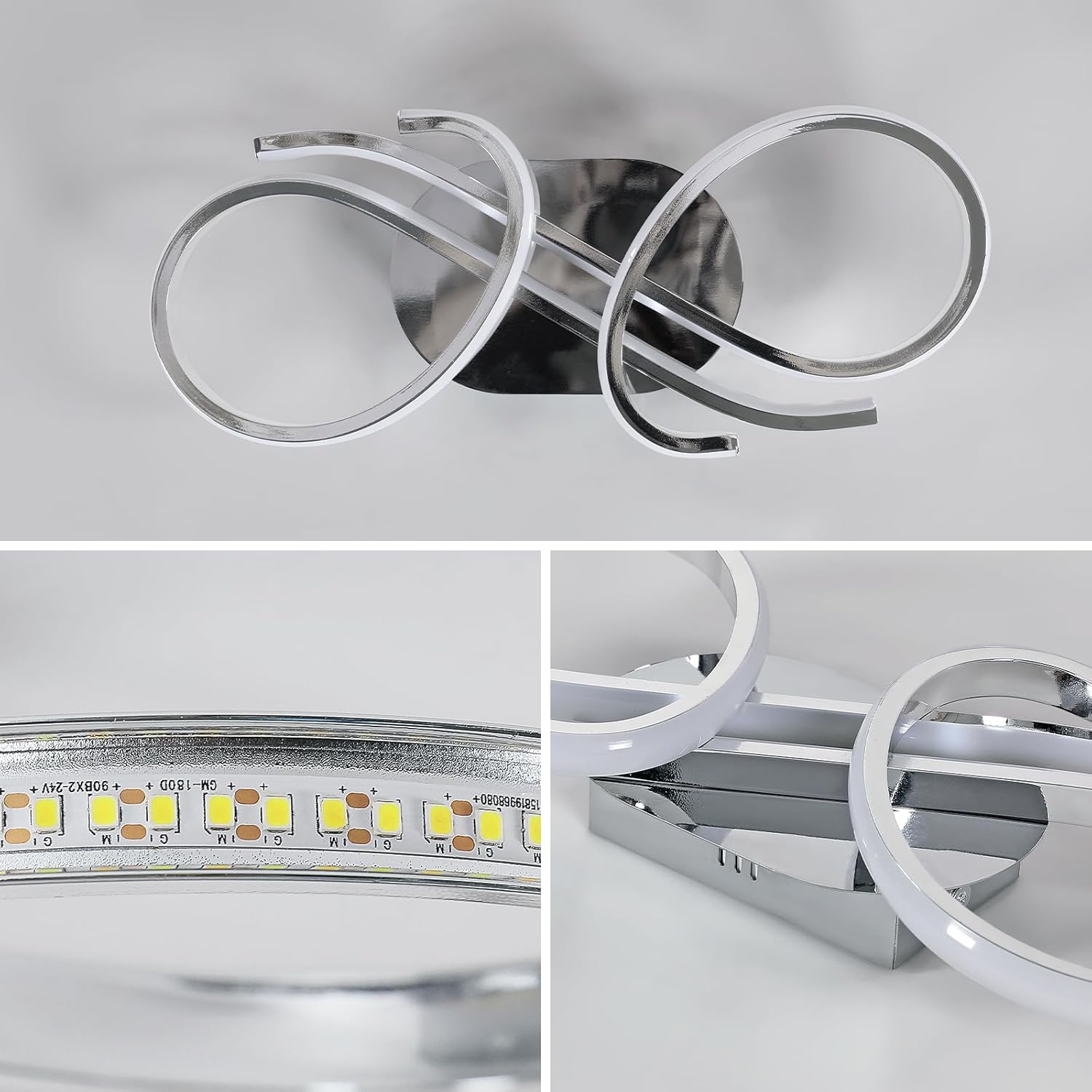 Lampada da Soffitto LED Moderna a Doppio Anello