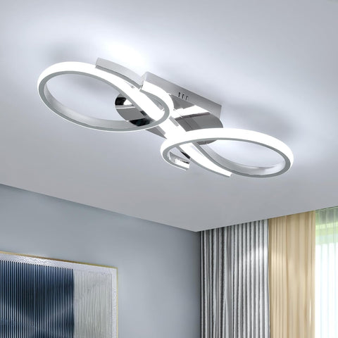 Lampada da Soffitto LED Moderna a Doppio Anello