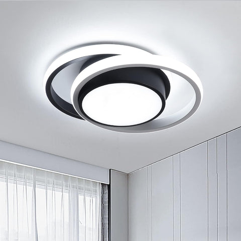 Plafoniera LED Moderna a Doppio Cerchio 32W