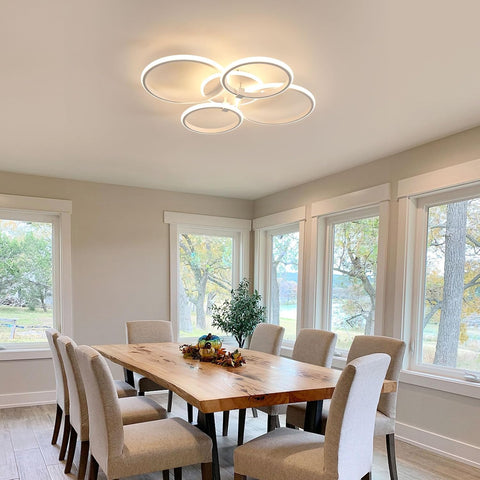 Plafoniera LED Moderna a 4 Anelli, 39W