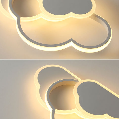 Plafoniera a LED, illuminazione da soffitto per interni, lampadario in acrilico bianco da 36 W, lampada da soffitto a forma di nuvola per camera da letto, soggiorno, sala da pranzo, luce calda 3000 K.
