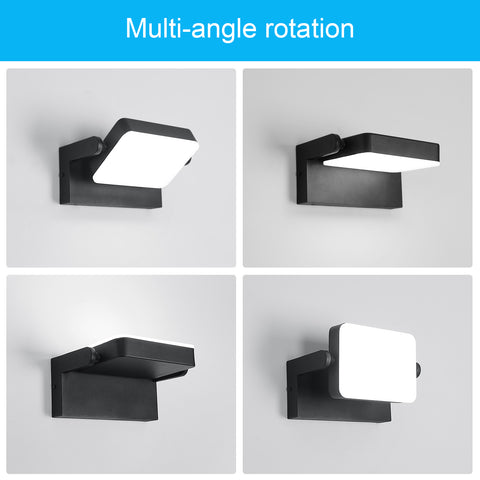 Applique da parete a LED per esterni IP65 - 20W, 2250LM, 6500K, rotazione a 360°, alluminio resistente