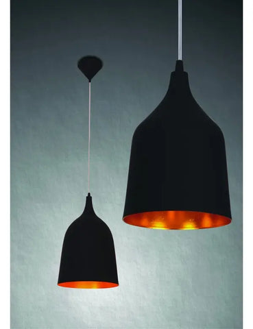 Semplice lampada a sospensione in metallo nero con attacco E27 in alluminio - per ingresso, soggiorno, cucina, camera da letto.