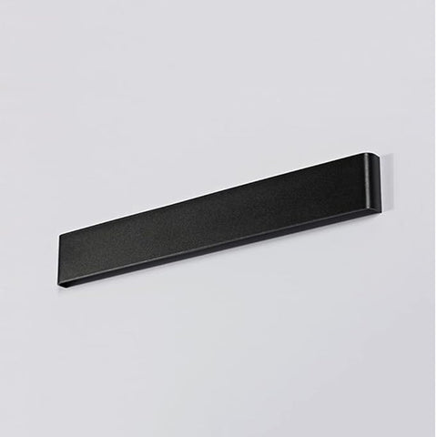 Applique moderna a LED in metallo nero e alluminio, 91 cm, illuminazione, luce bianca, 30 W, per soggiorno