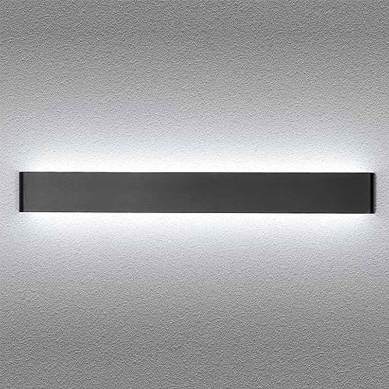 Applique murale LED en aluminium métal moderne Noir, 91 cm, Éclairage, Lumière blanche, 30W, pour Salon