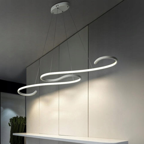 Lampadario a sospensione dimmerabile 3000K-6000K per soggiorno, camera da letto, sala da pranzo, ufficio, bianco