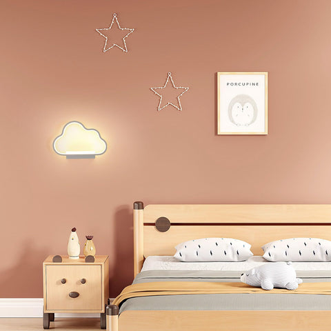 Applique a LED, bianco 28*20 cm, alluminio, luce tricolore 6500K+4500K+3000K, per camera da letto