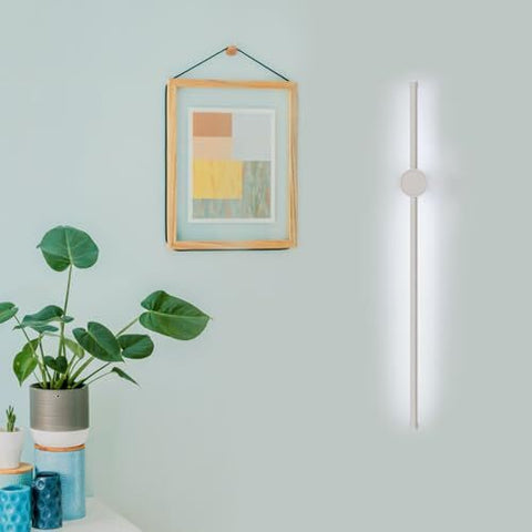 Lampada da parete a LED in alluminio con barra bianca, 60 cm, bianco freddo, 12 W, 220 V, adatta per camera da letto, soggiorno e corridoio.