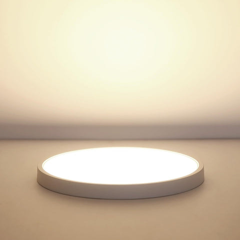 Confezione da 2 plafoniere LED rotonde ultrasottili da 40 cm, 36 W, luce bianca calda 3500 K, PVC, illuminazione moderna per bagno, camera da letto, cucina