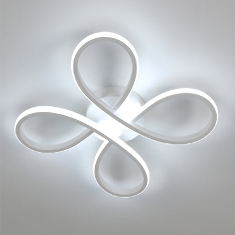 Plafoniera LED in alluminio con motivo floreale - Bianco 40 cm, luce bianca 220 V