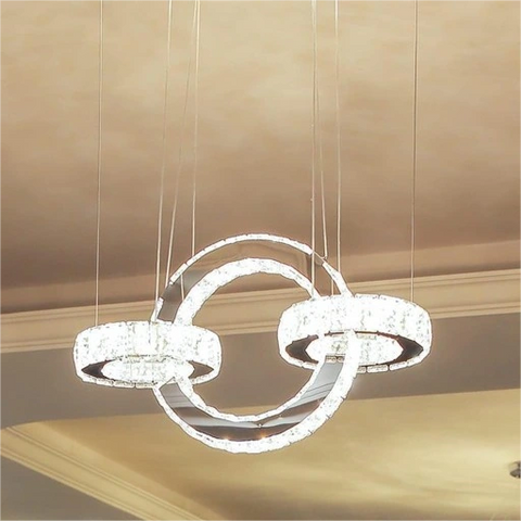 Lampadario in cristallo Zyrandol Comfort con tre punti di luce LED integrati