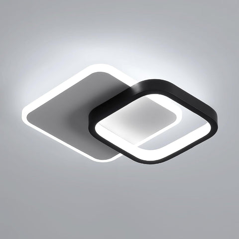 Plafoniera LED moderna da 24 W, lampada da soffitto quadrata, luce bianca fredda 6500 K, per camera da letto, corridoio, cucina, Ø 29 cm