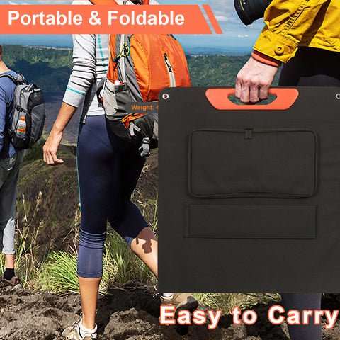 Pannello solare portatile per caricabatterie solare pieghevole da 20 V per centrale elettrica per viaggi in furgone da campeggio all'aperto
