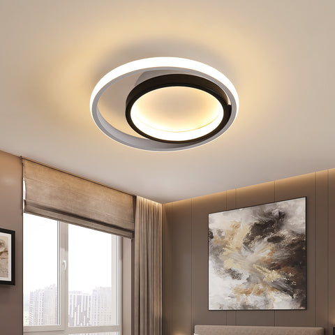 Plafoniera LED da 28 W e 3300 lm, moderna plafoniera rotonda, plafoniera per cucina, soggiorno, camera da letto, sala da pranzo, luce bianca calda 3000 K.