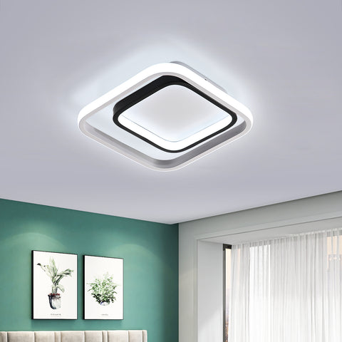 Plafoniera a LED, moderna plafoniera da soffitto 30W 3300lm, 6000K, lampada da soffitto in acrilico e metallo, per soggiorno, camera da letto, sala da pranzo