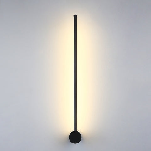 Applique Murale LED Moderne, Applique Longue Minimaliste Noire Intérieur