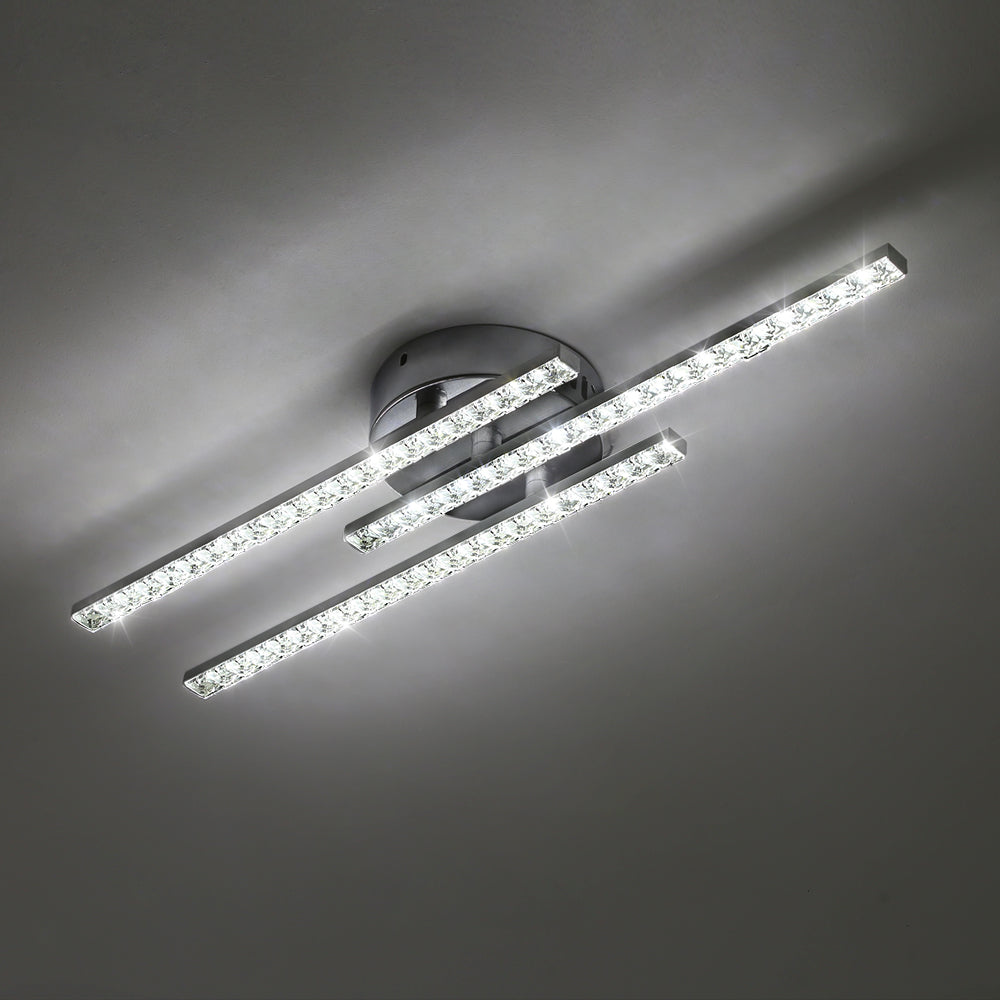 Plafoniera moderna a LED, plafoniera LED da incasso con 3 luci, plafoniera moderna per camera da letto, soggiorno, sala da pranzo, cucina