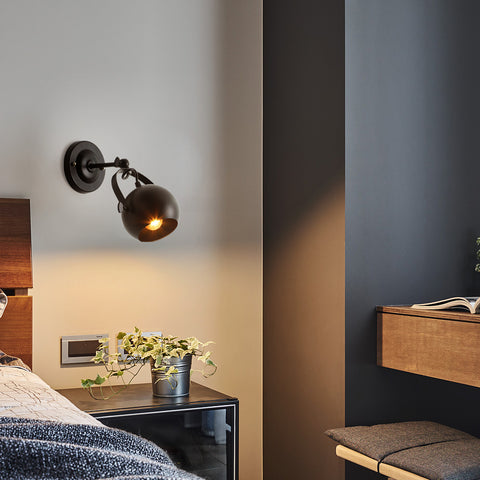 Lampada da parete industriale per interni, lampada da parete retrò, applique regolabile, applique in ferro E27 per camera da letto soggiorno bagno corridoio loft caffè