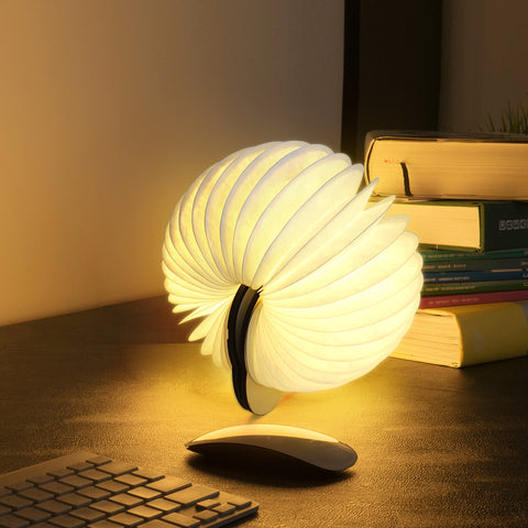 Goeco Lampada da libro pieghevole a LED, luci notturne a forma di panda multicolore, lampada pieghevole pieghevole ricaricabile tramite USB