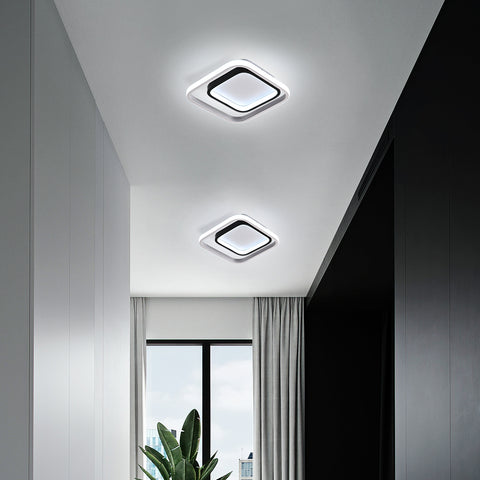Plafoniera a LED, moderna plafoniera da soffitto 30W 3300lm, 6000K, lampada da soffitto in acrilico e metallo, per soggiorno, camera da letto, sala da pranzo