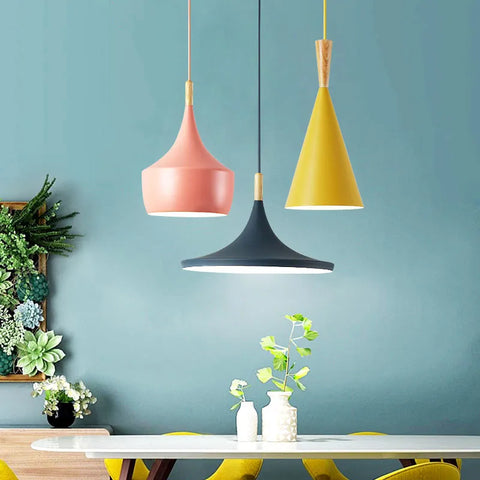 Lampada a sospensione Lampadario in legno Base E27 per soggiorno Camera da letto Sala da pranzo Ufficio Bar Caffetteria Blu