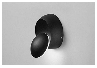 Lampada da parete girevole a 360 gradi, lampade da comodino, lampade da parete creative per corridoio, scala, soggiorno, camera da letto, colore nero