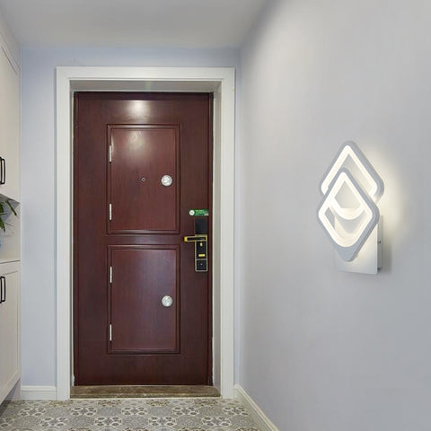 Lampada da parete a LED per interni da 21 W, forma convertibile, per scale interne, soggiorno, camera da letto, dimmerabile 3000 K/4000 K/6500 K