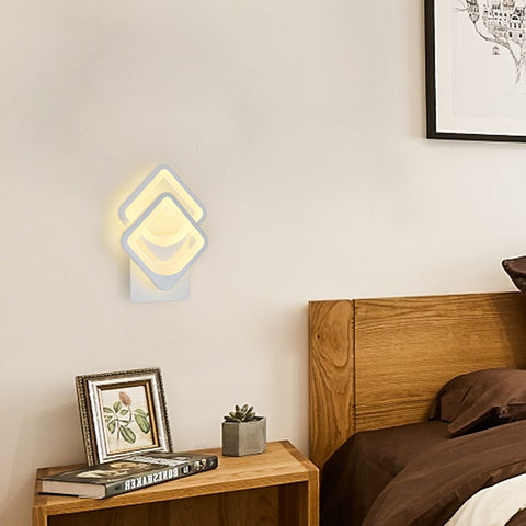 Lampada da parete a LED per interni da 21 W, forma convertibile, per scale interne, soggiorno, camera da letto, dimmerabile 3000 K/4000 K/6500 K